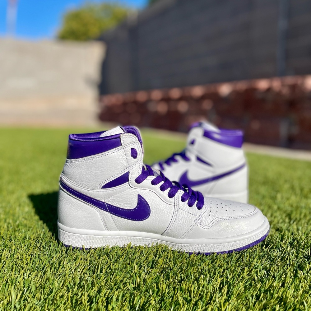 Jordan Women's Athletic Shoes - White and Purple - Picture 5 of 8